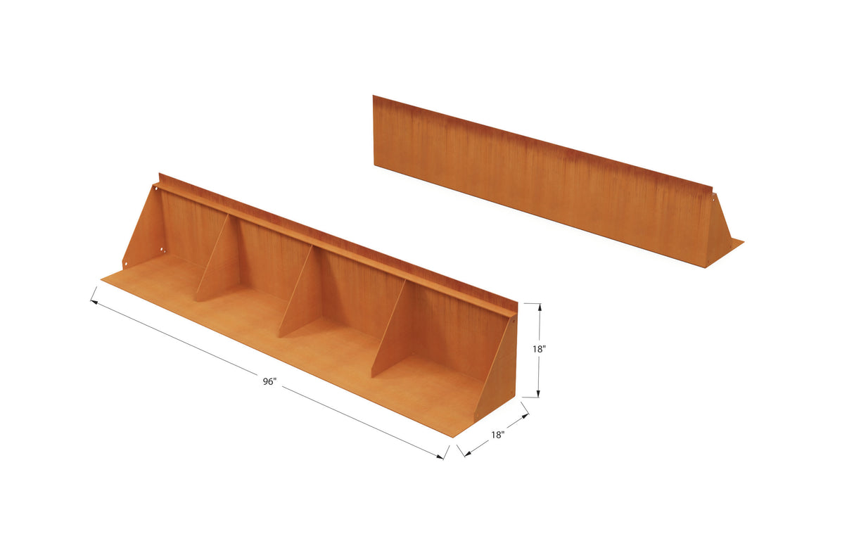 Corten Steel Tall Edging – 18″ H