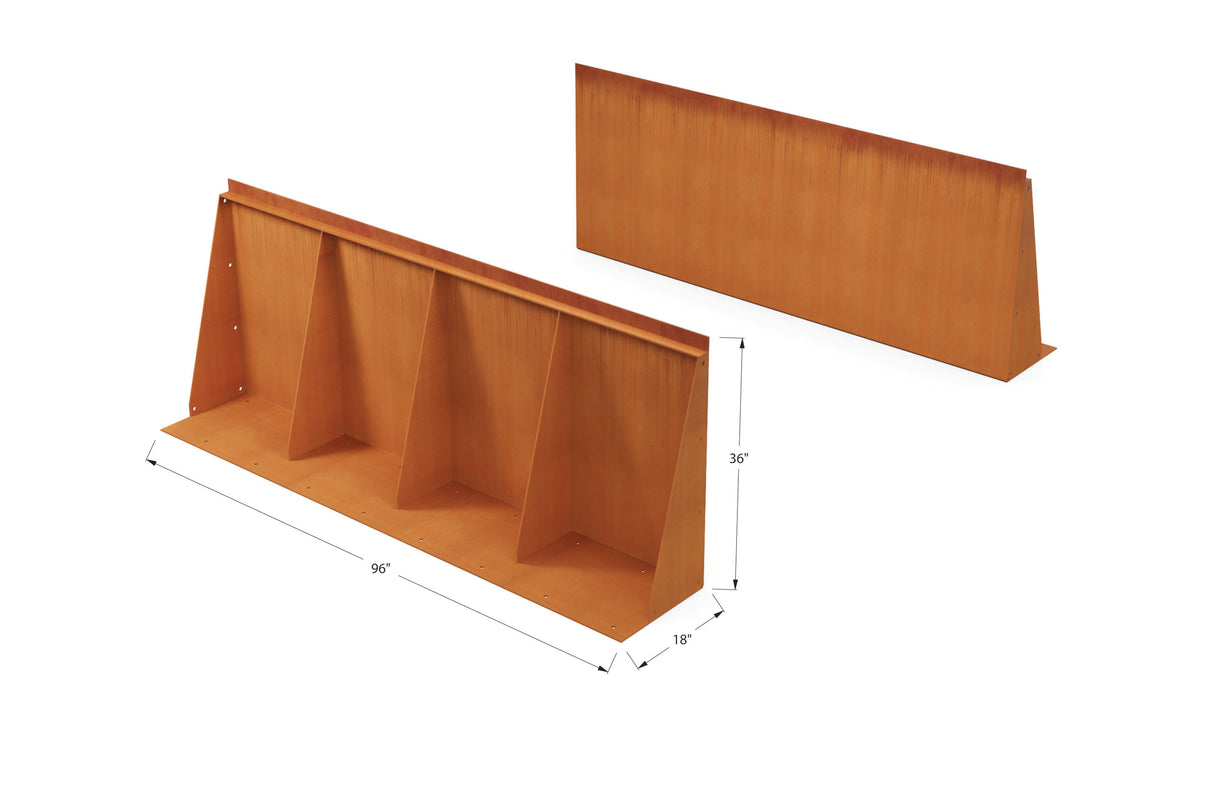 Corten Steel Tall Edging – 36″ H