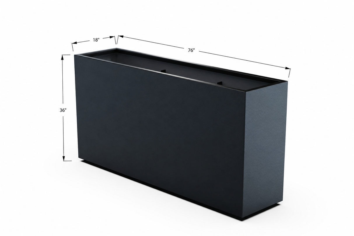 30% OFF Aluminum Rectangular Planter – 76" x 18" x 36"