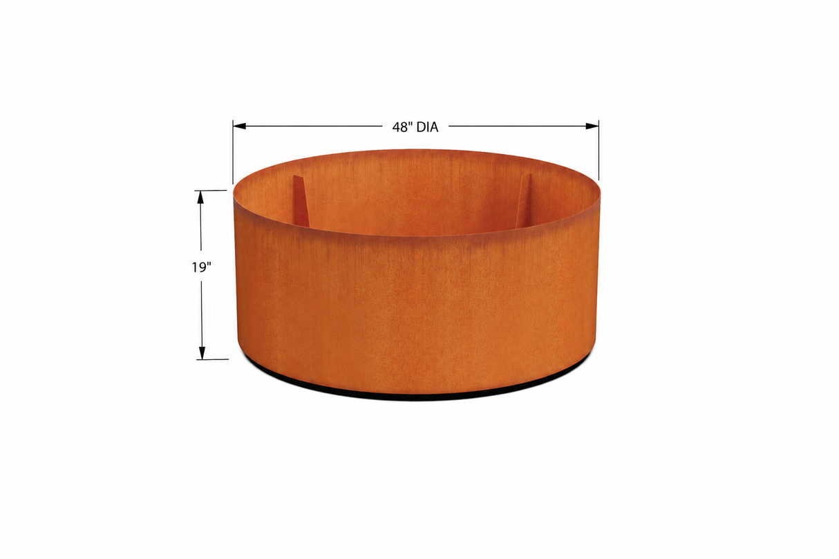 30% OFF Corten Steel Round Planter – 48" x 19"