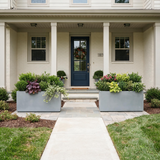 The Welcome Pair – Classic Aluminum Rectangular Planters (Set of 2)