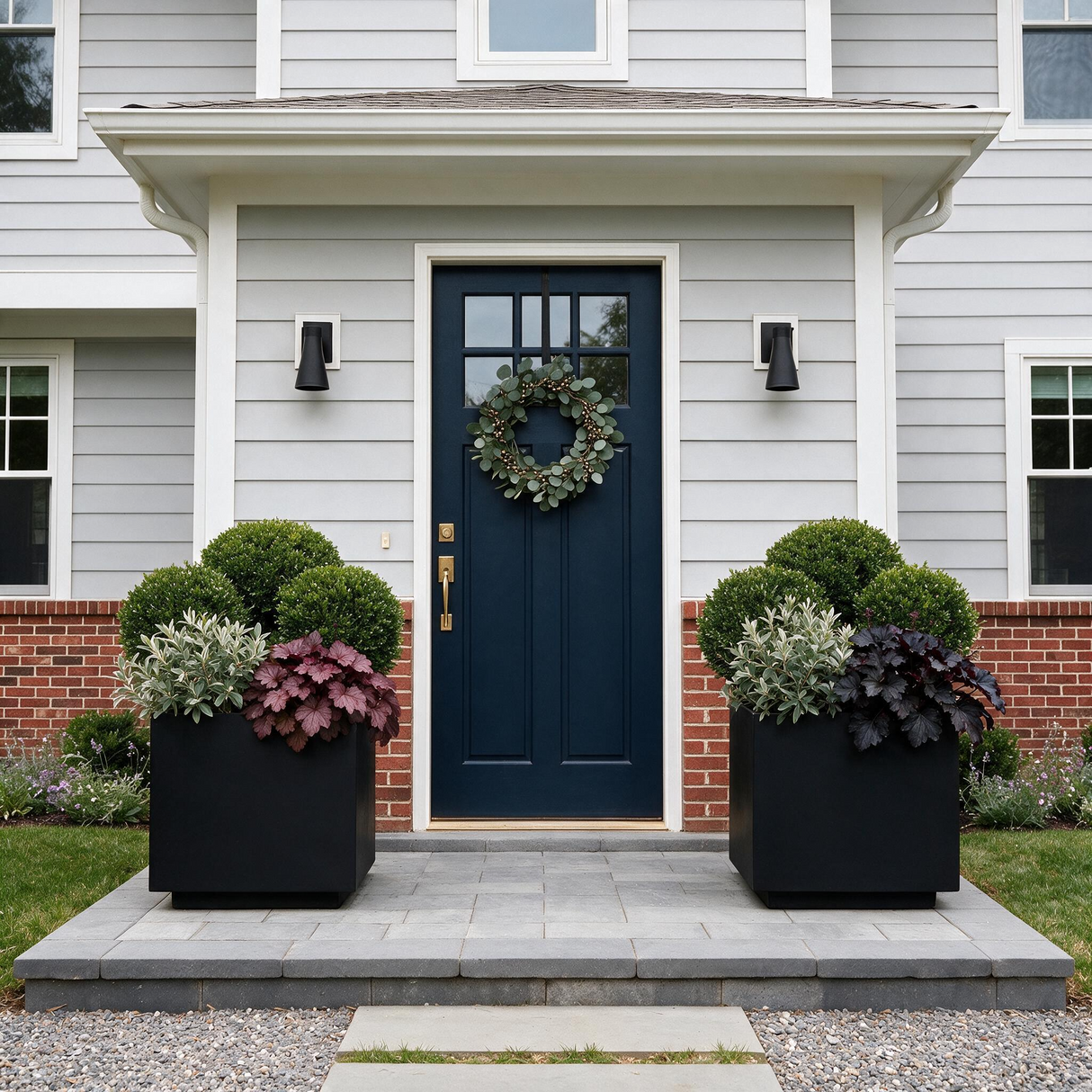 The Welcome Pair – Classic Aluminum Cube Planters (Set of 2)