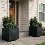 The Welcome Pair – Classic Aluminum Cube Planters (Set of 2)