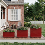 The Porch Trio – Graduated Aluminum Rectangular Planters (Set of 3)