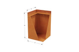 Corten Steel Tall Corner Edging - 12" to 24" H