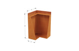 Corten Steel Tall Corner Edging - 12" to 24" H
