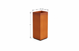 Corten Steel Cube Tall Planter – 14.5″ × 12.25″ × 43″