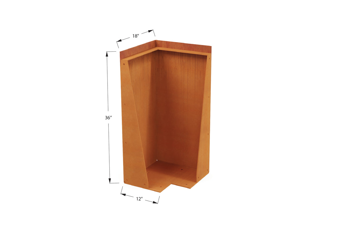 Corten Steel Tall Corner Edging - 30" to 36" H