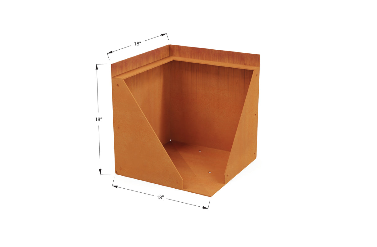 Corten Steel Tall Corner Edging - 12" to 24" H