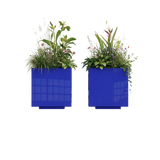 The Welcome Pair – Classic Aluminum Cube Planters (Set of 2)