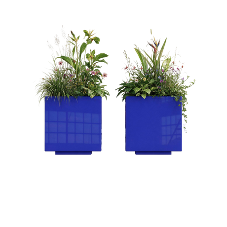 The Welcome Pair – Classic Aluminum Cube Planters (Set of 2)