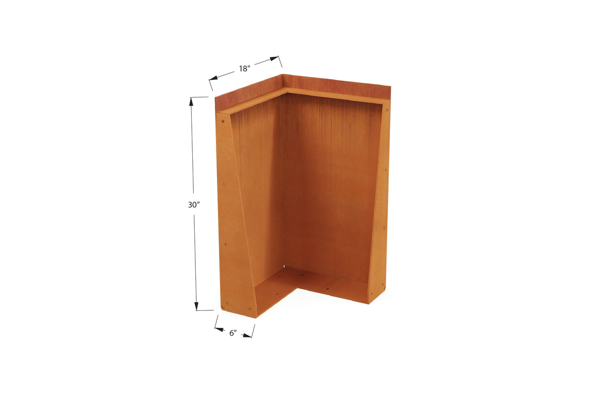 Corten Steel Tall Corner Edging - 30" to 36" H