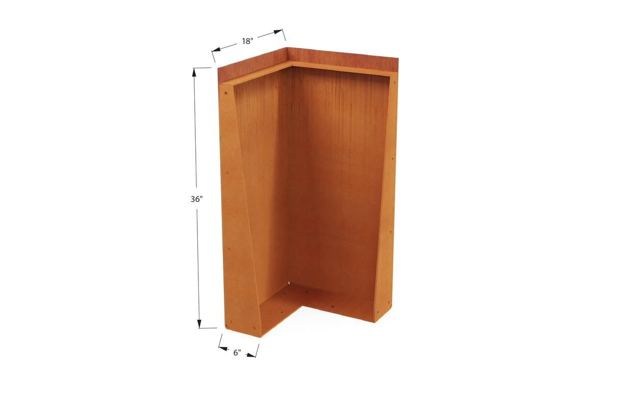 Corten Steel Tall Corner Edging - 30" to 36" H