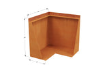 Corten Steel Tall Corner Edging - 12" to 24" H