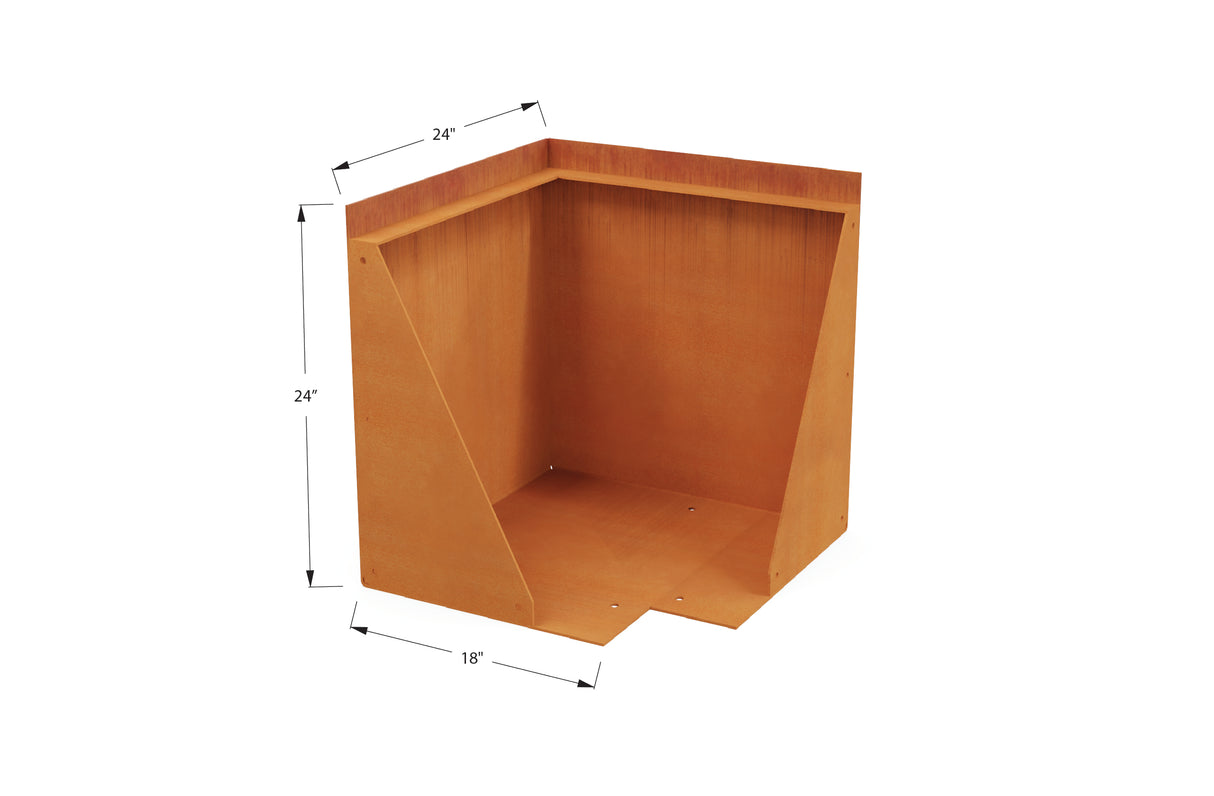 Corten Steel Tall Corner Edging - 12" to 24" H