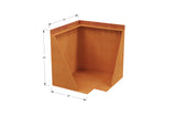 Corten Steel Tall Corner Edging - 12" to 24" H