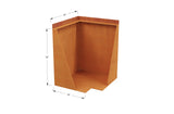 Corten Steel Tall Corner Edging - 30" to 36" H