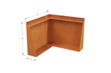 Corten Steel Tall Corner Edging - 12" to 24" H