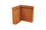 Corten Steel Tall Corner Edging - 12" to 24" H