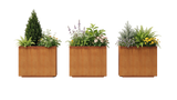 The Patio Trio – Corten Steel Rectangular Planters (Set of 3)