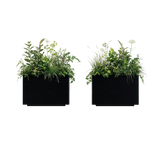 The Welcome Pair – Classic Aluminum Rectangular Planters (Set of 2)