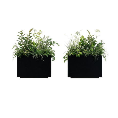 The Welcome Pair – Classic Aluminum Rectangular Planters (Set of 2)