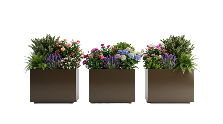 The Patio Trio – Aluminum Rectangular Planters (Set of 3)