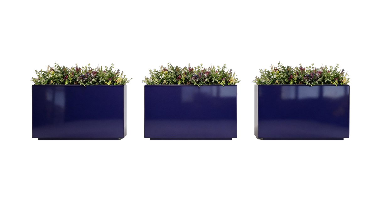 The Patio Trio – Aluminum Rectangular Planters (Set of 3)