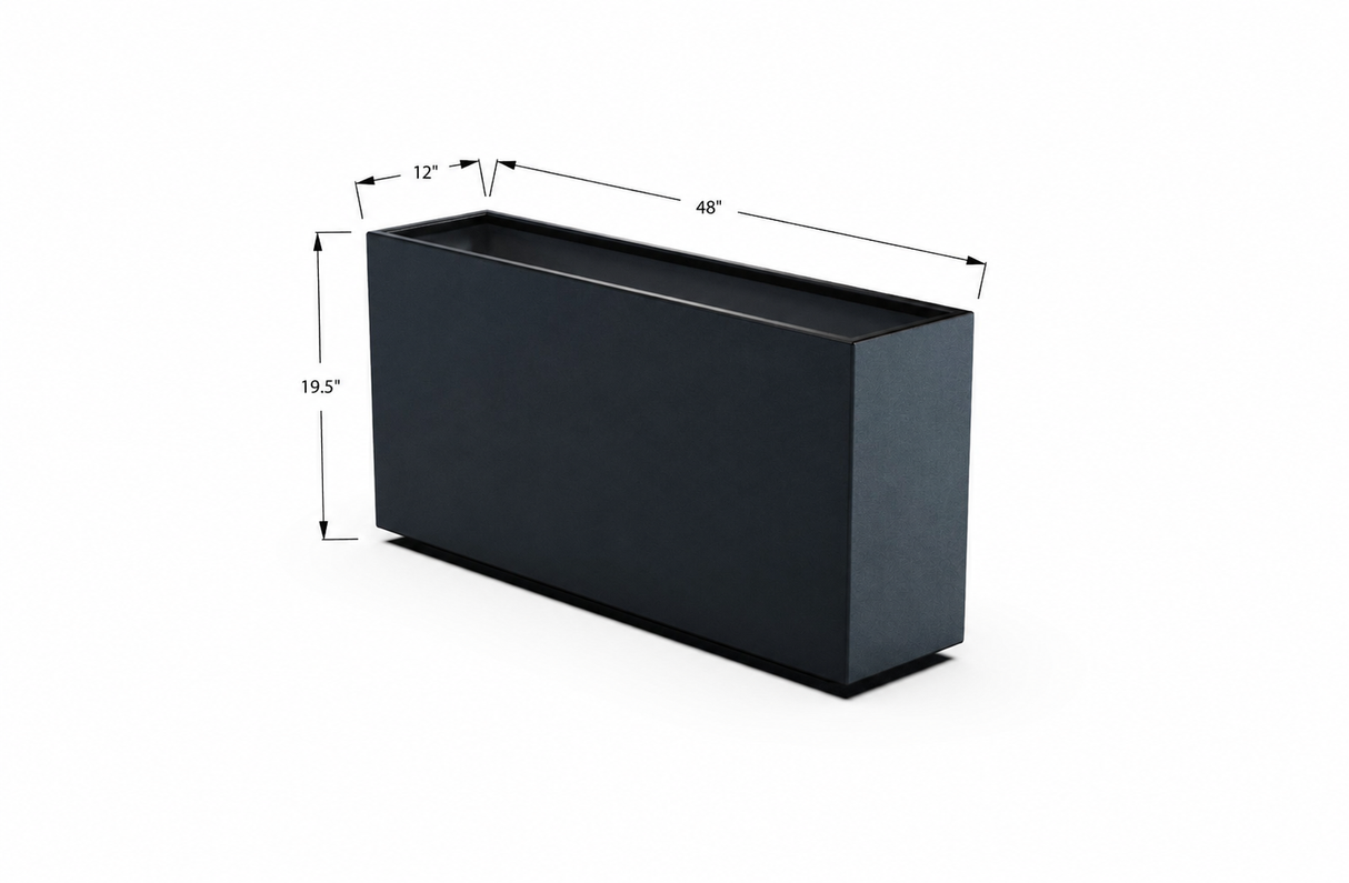 30% OFF Aluminum Rectangular Planter – 48" x 12" x 19.5"