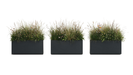 The Patio Trio – Aluminum Rectangular Planters (Set of 3)