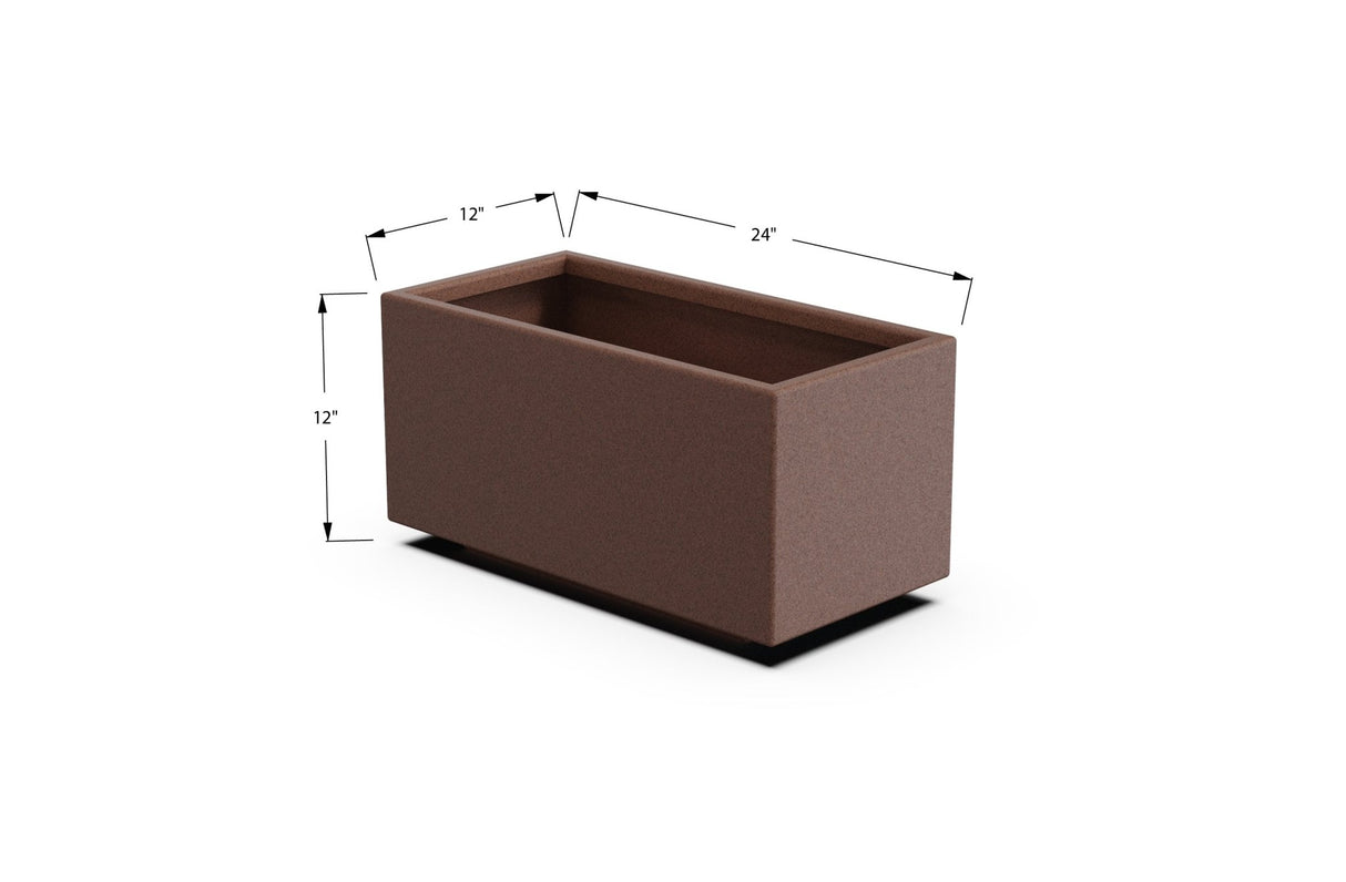 Aluminum Rectangular Outdoor or Indoor Planters - Plantercraft