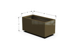 Aluminum Rectangular Planter – 12" to 20" H