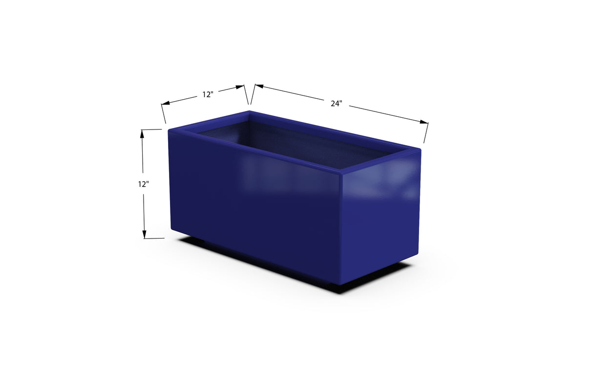 Aluminum Rectangular Planter – 12" to 20" H