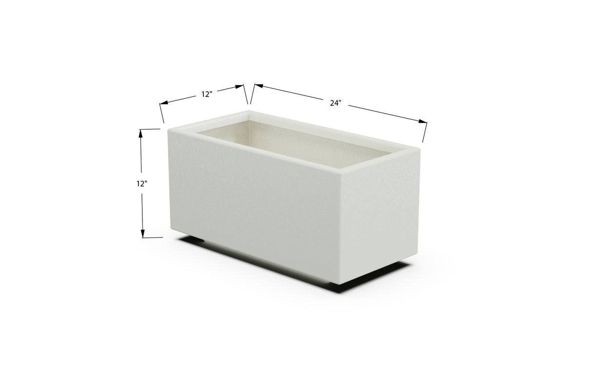 Aluminum Rectangular Planter – 12" to 20" H