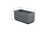 Aluminum Rectangular Planter – 12" to 20" H