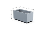 Aluminum Rectangular Planter – 12" to 20" H
