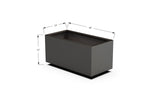Aluminum Rectangular Planter – 12" to 20" H