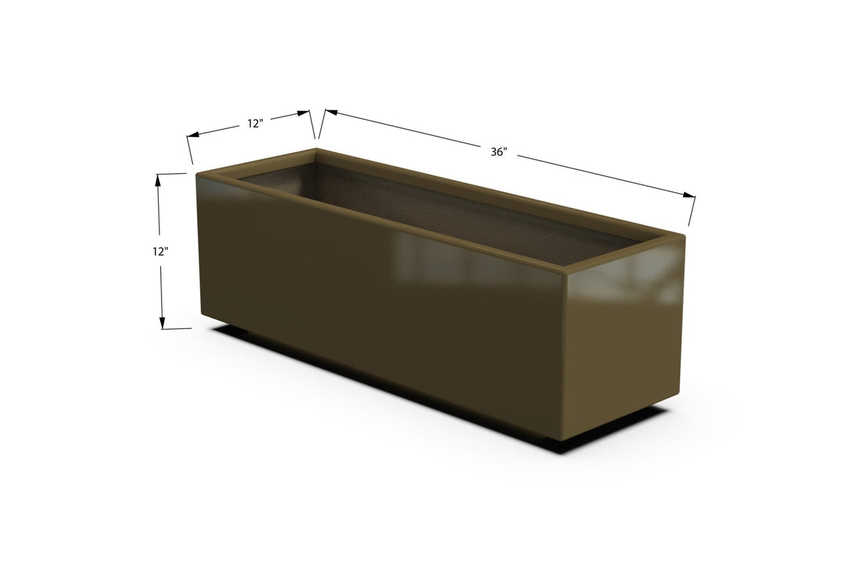 Aluminum Rectangular Outdoor or Indoor Planters - Plantercraft