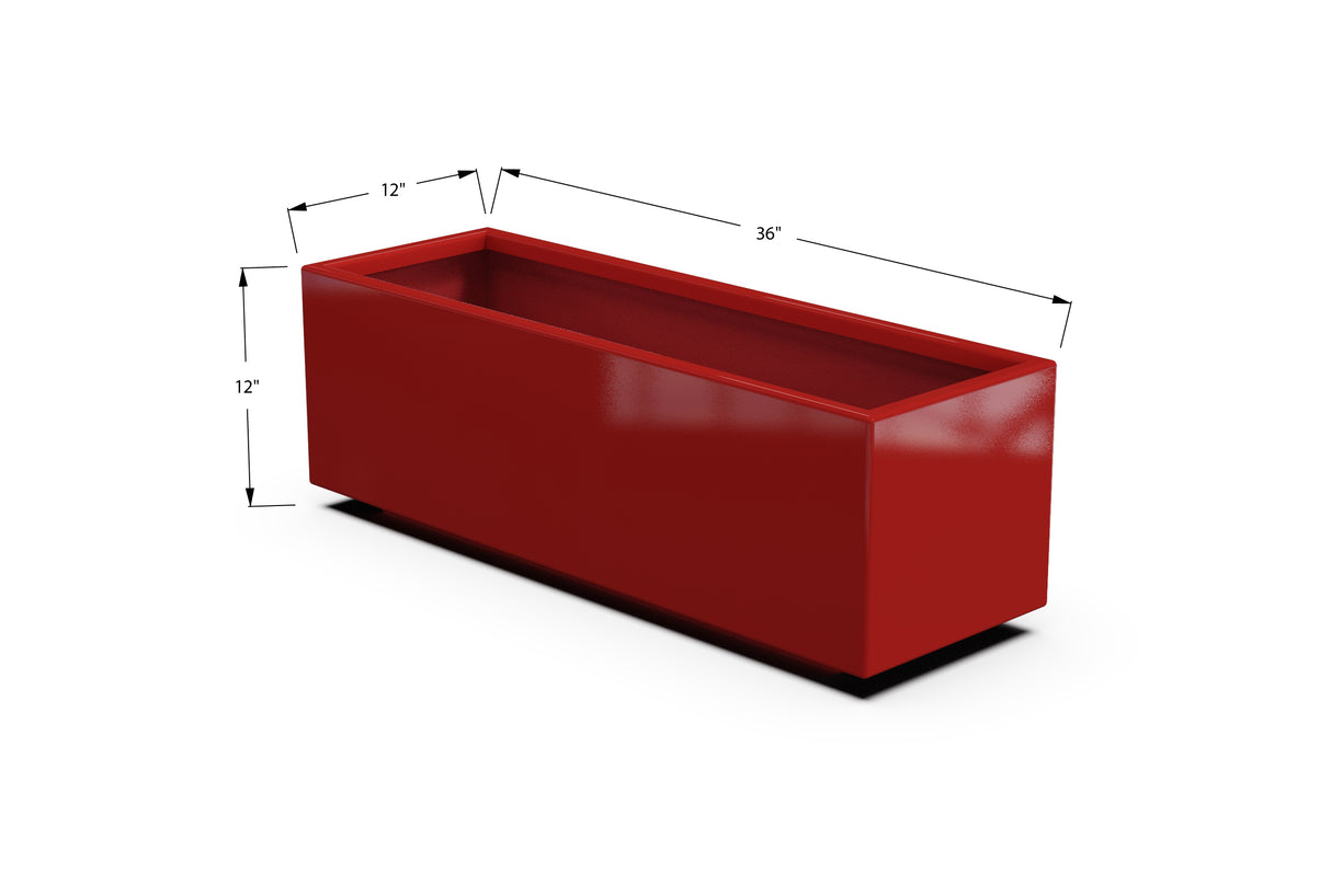 Aluminum Rectangular Planter – 12" to 20" H