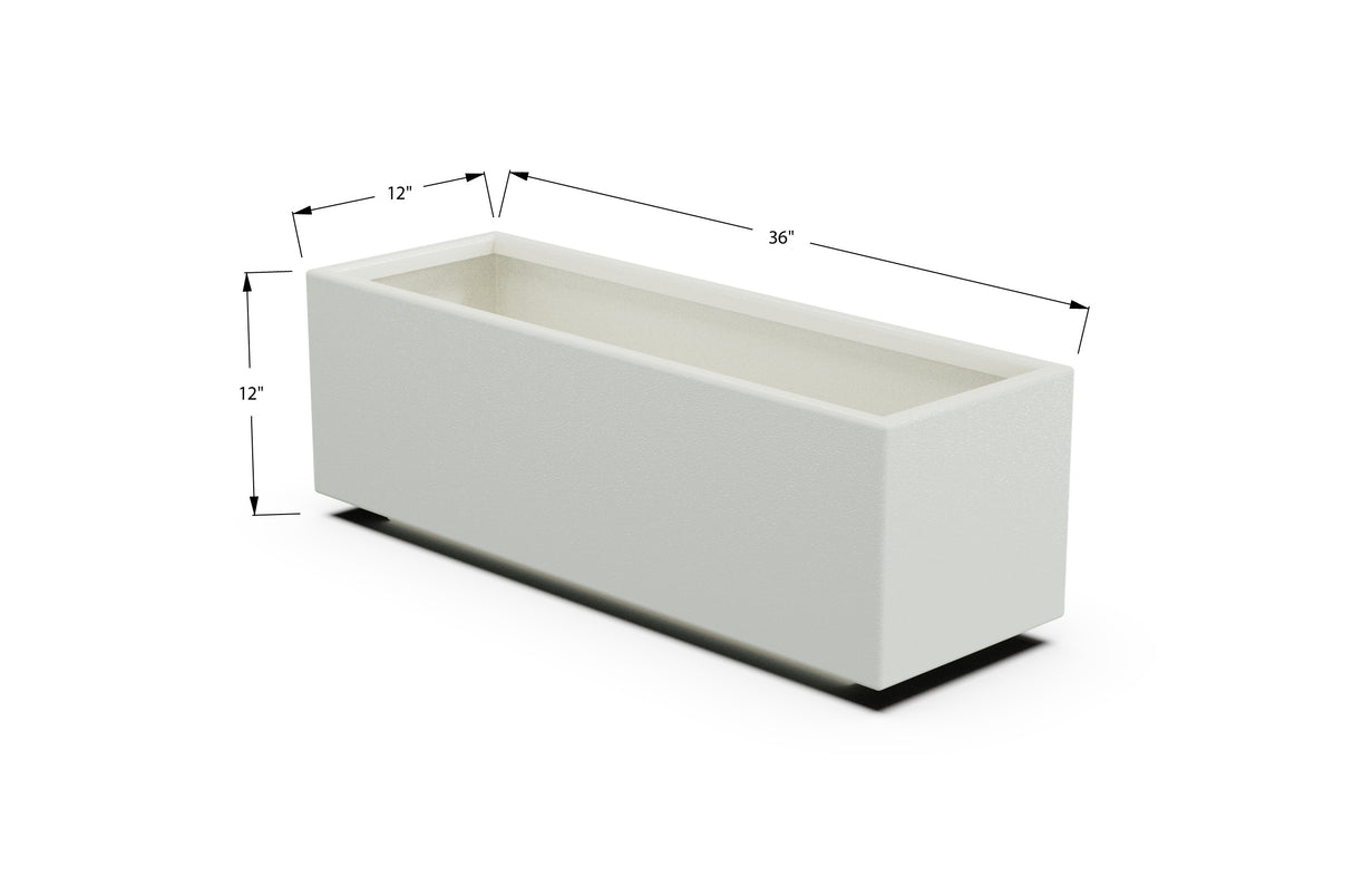 Aluminum Rectangular Planter – 12" to 20" H