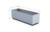 Aluminum Rectangular Planter – 12" to 20" H