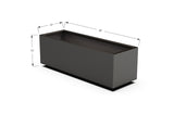 Aluminum Rectangular Planter – 12" to 20" H