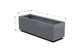 Aluminum Rectangular Planter – 12" to 20" H