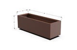 Aluminum Rectangular Planter – 12" to 20" H