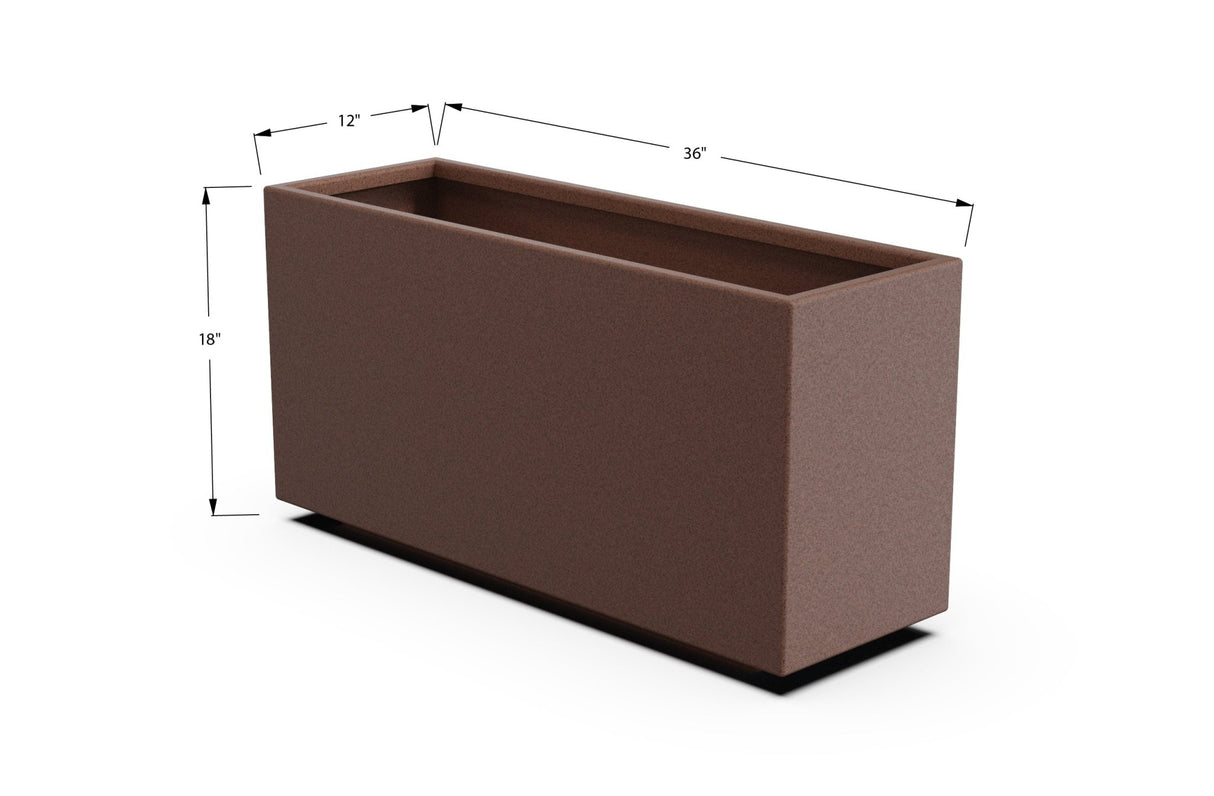 Aluminum Rectangular Outdoor or Indoor Planters - Plantercraft