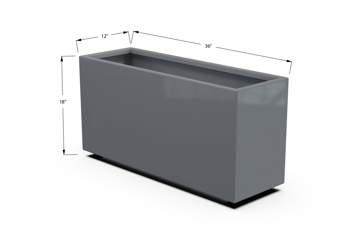 Aluminum Rectangular Outdoor or Indoor Planters - Plantercraft