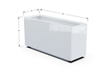 Aluminum Rectangular Planter – 12" to 20" H