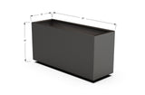 Aluminum Rectangular Planter – 12" to 20" H