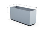 Aluminum Rectangular Planter – 12" to 20" H