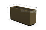 Aluminum Rectangular Planter – 12" to 20" H